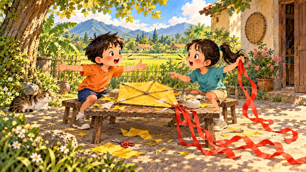 Tranh trang 2: An muốn cánh diều thật rộng
