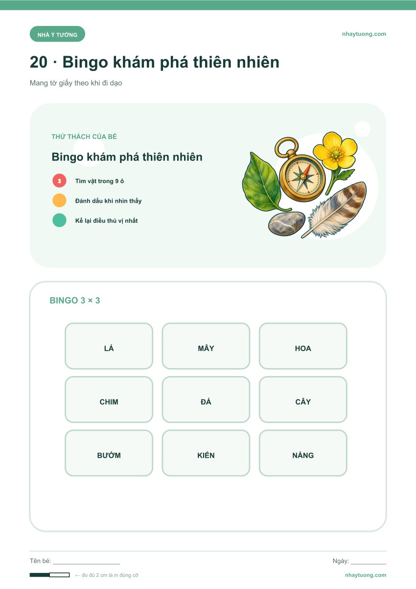 Bingo khám phá thiên nhiên