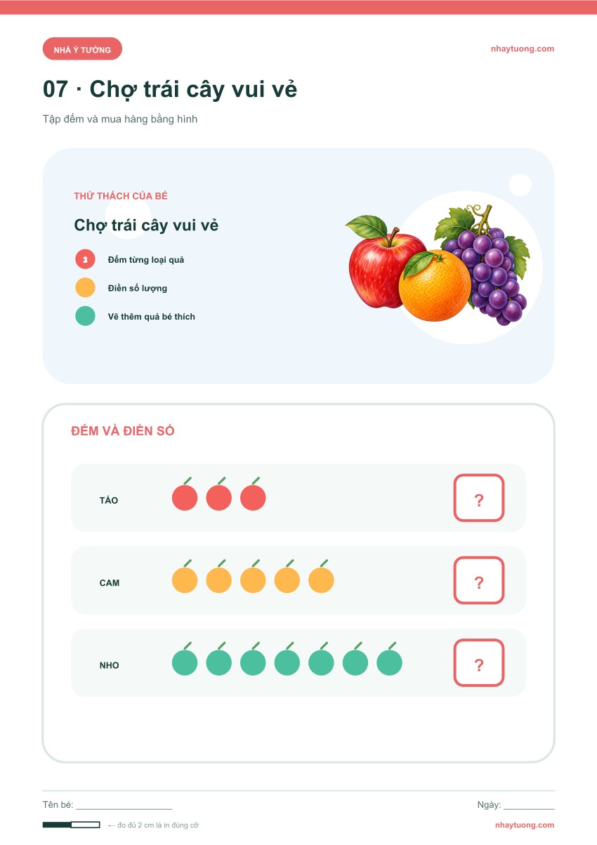 Chợ trái cây vui vẻ
