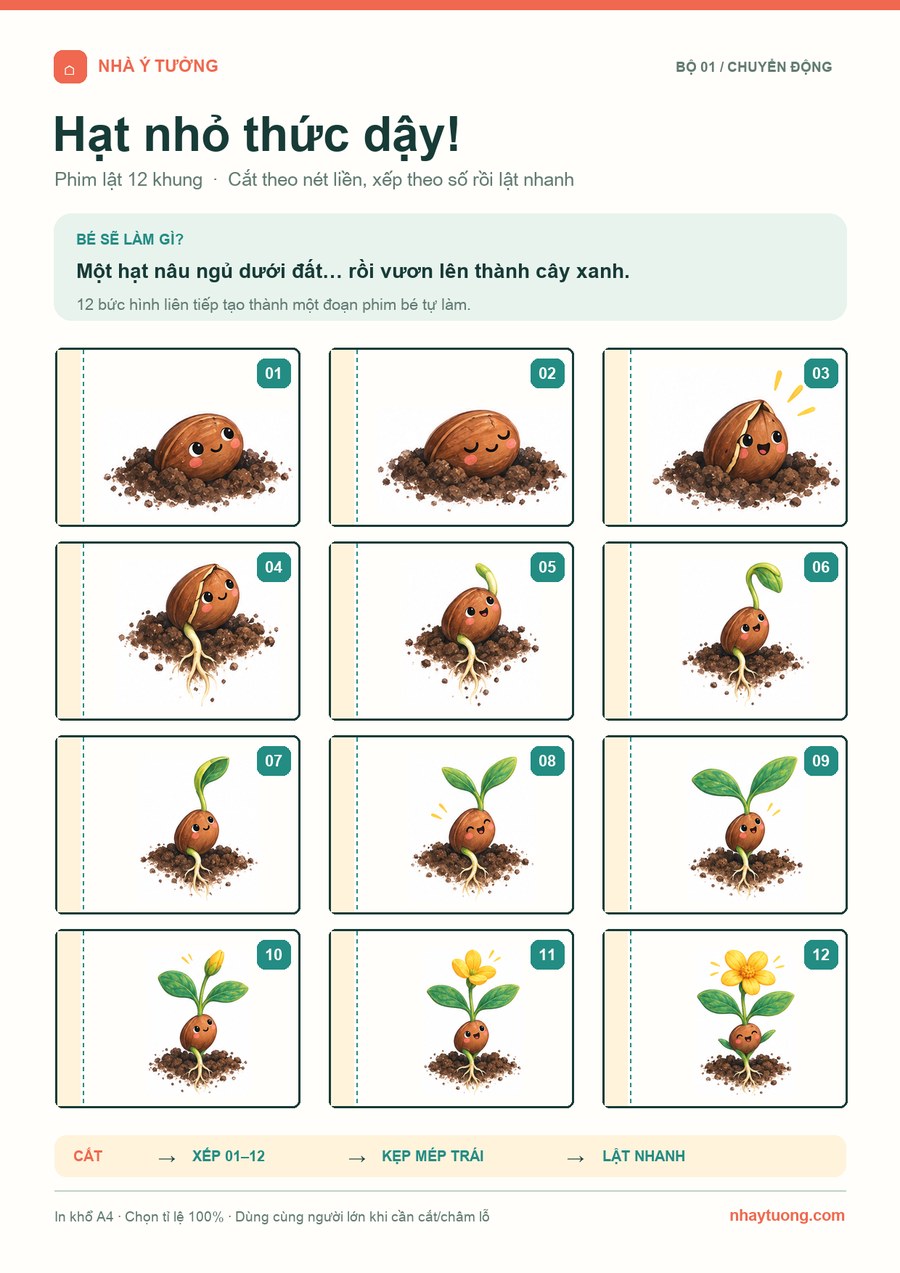 Phim lật hạt mầm: 12 khung cắt rời